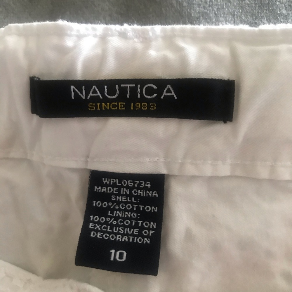Nautica Girls Size 10 White Patterned Shorts - Picture 5 of 7
